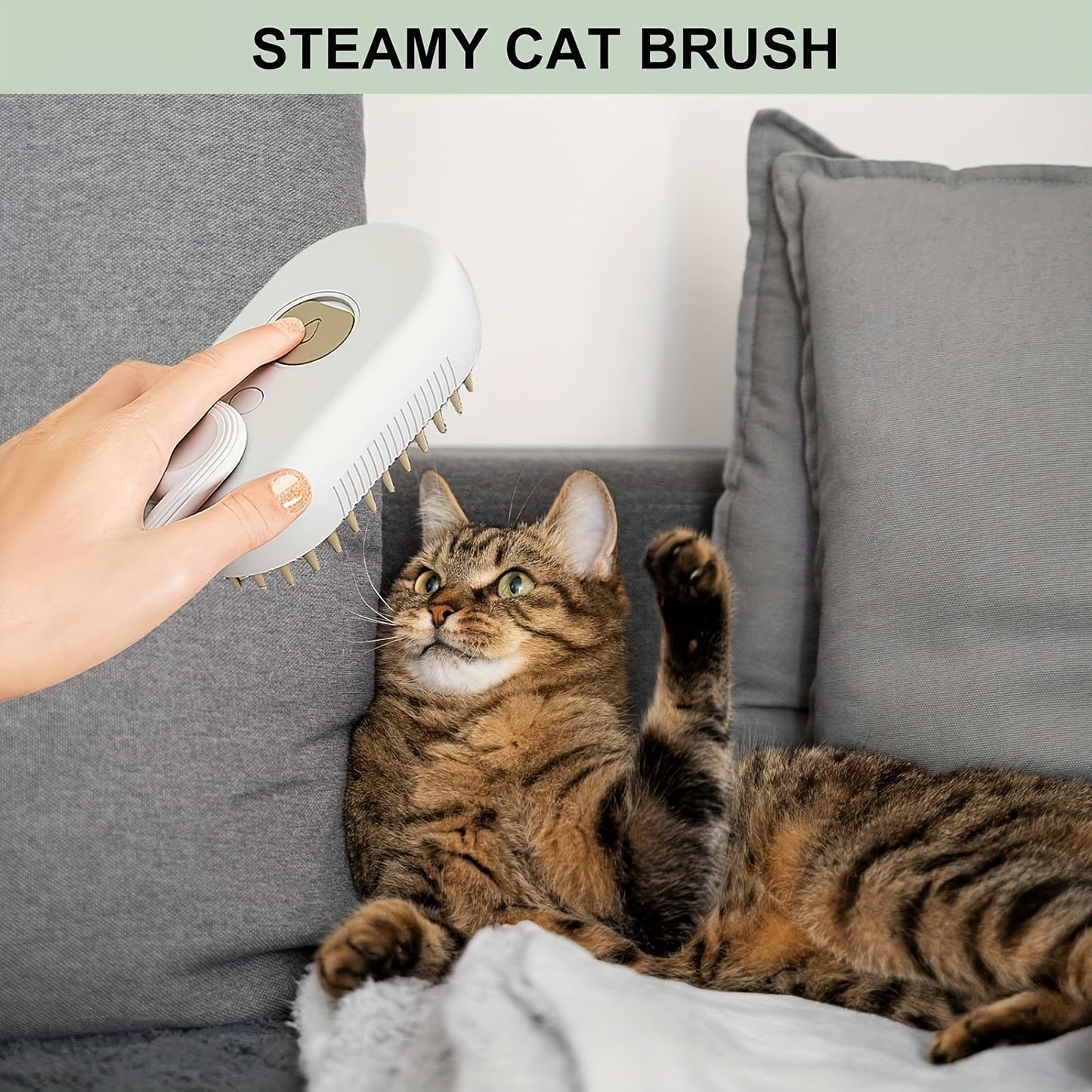 New 3-in-1 Pet Steam Brush, Grooming Comb for Cats & Dogs