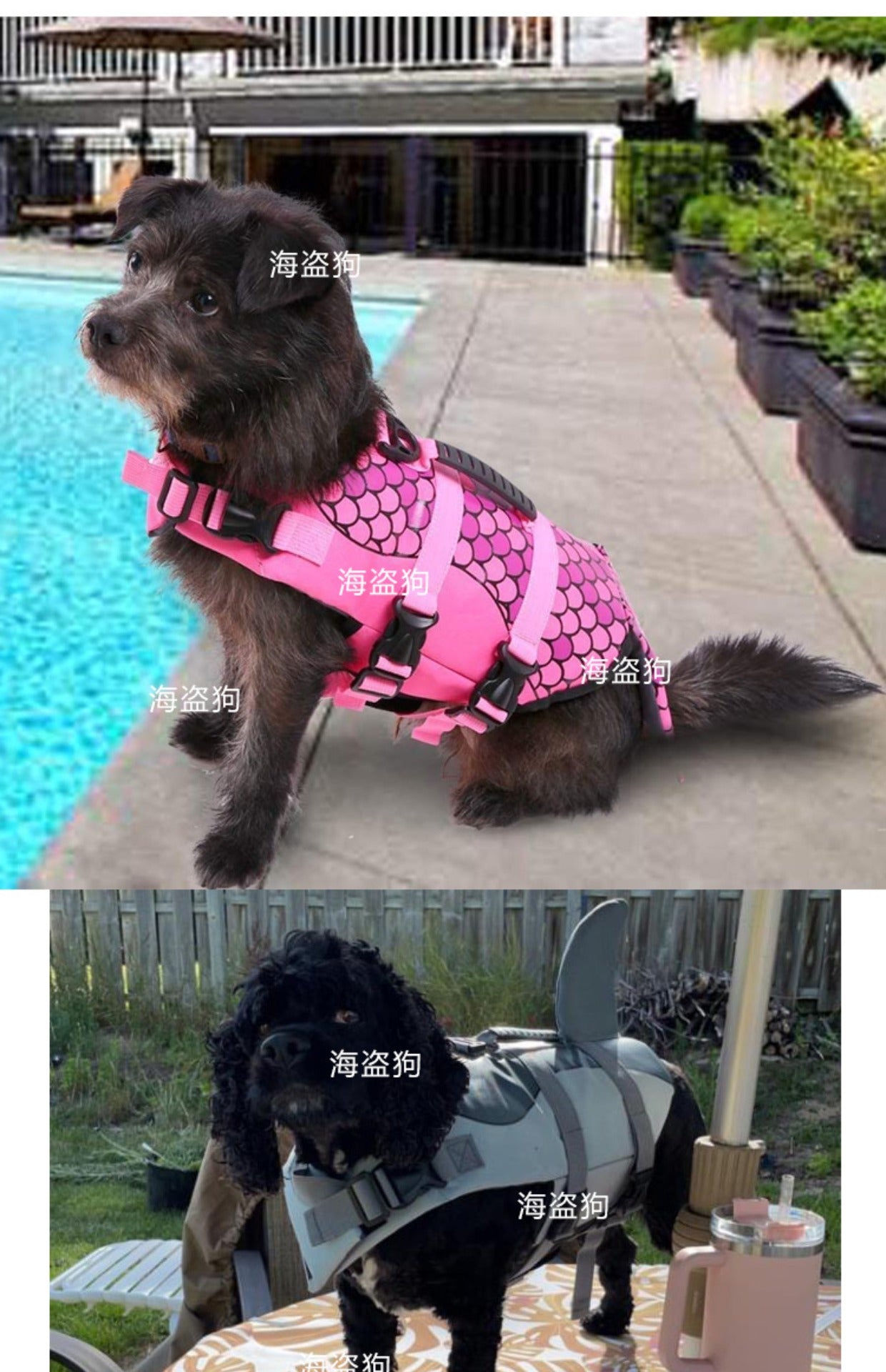 Pet Shark Swimsuit – Dog Life Jacket with Buoyancy & Safety Vest