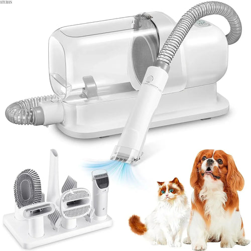 Dog Grooming Vacuum & Kit, 2.3L Pet Hair Dust Cup, Dog Brush Vacuum