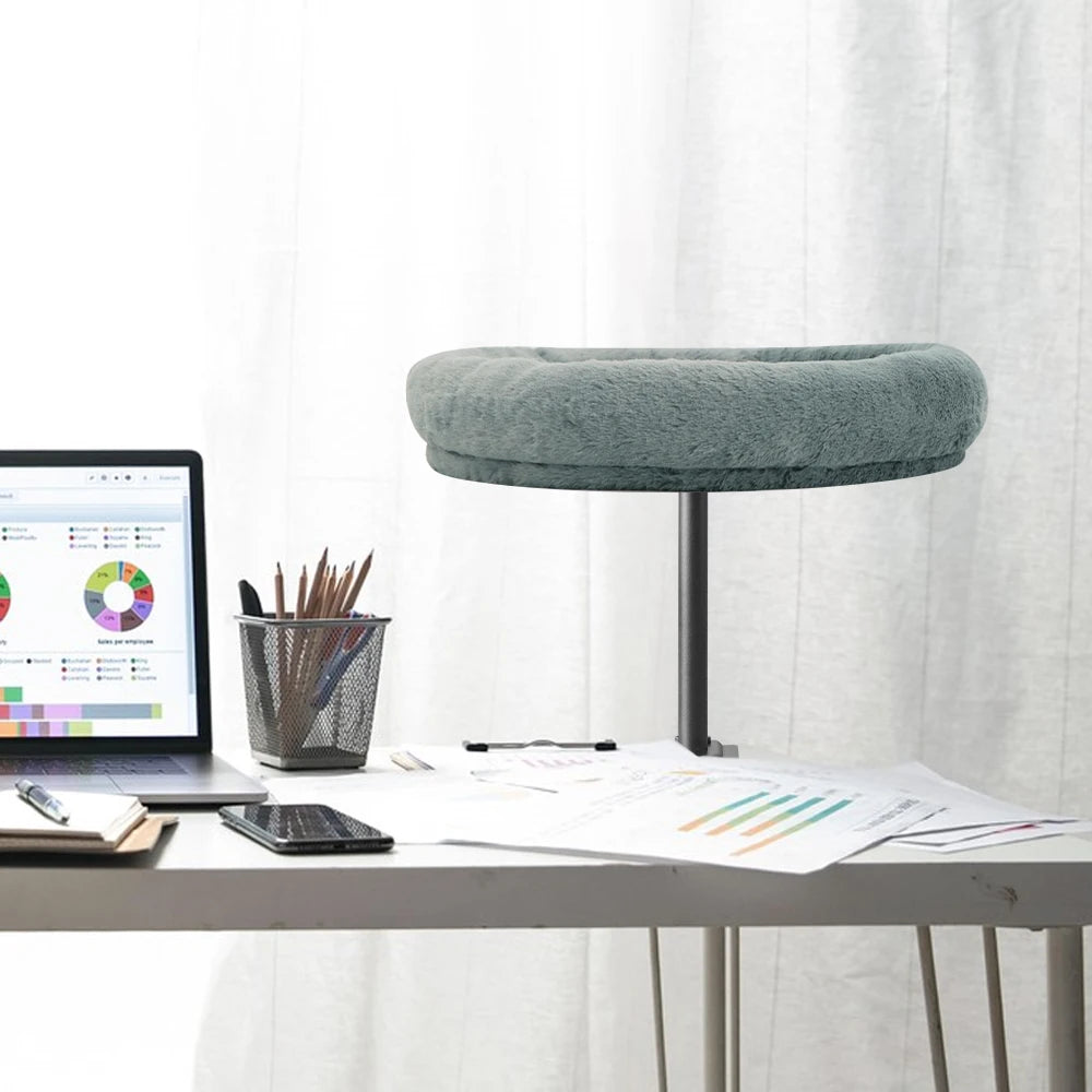 Cat Desk Bed with Soft Mat, Adjustable 360° Rotating Hammock