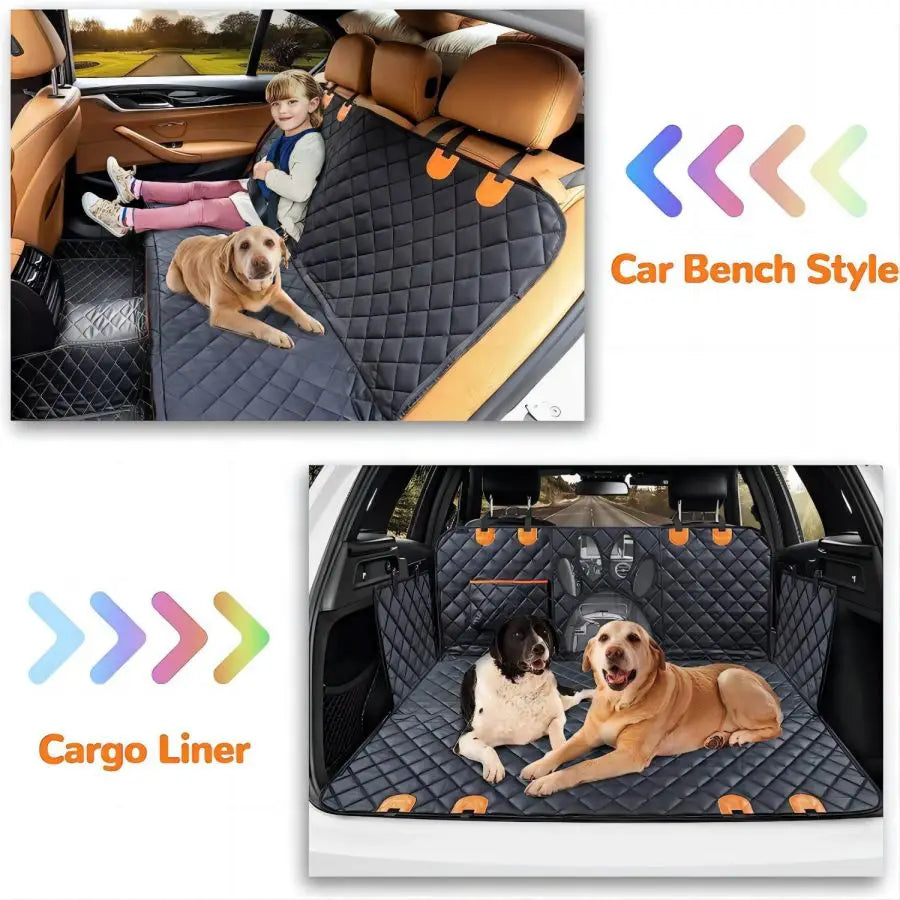 Funda Impermeable para Asiento de Mascotas, Hamaca con Ventana y Cremallera