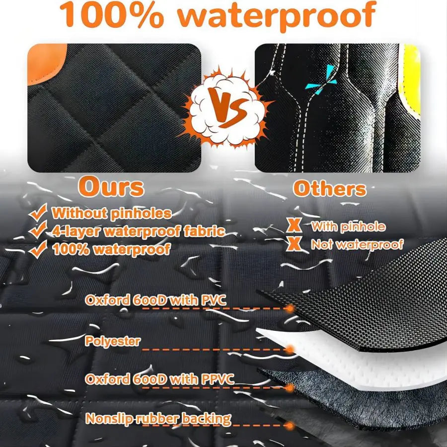 Funda Impermeable para Asiento de Mascotas, Hamaca con Ventana y Cremallera