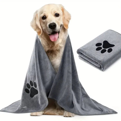 Microfiber Bath Blanket for Dogs & Cats, Soft, Absorbent, Quick-Dry