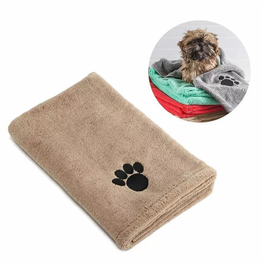 Microfiber Bath Blanket for Dogs & Cats, Soft, Absorbent, Quick-Dry