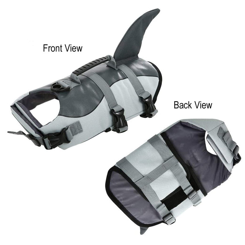 Pet Shark Swimsuit – Dog Life Jacket with Buoyancy & Safety Vest