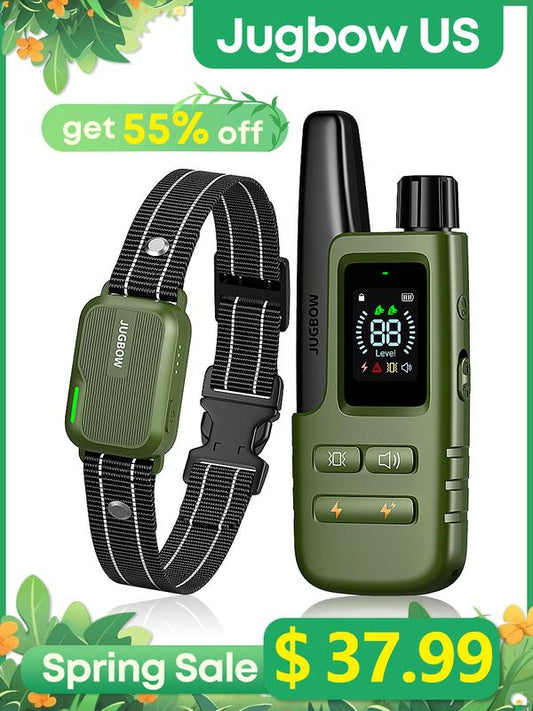 JUGBOW Dog Training Collar 3300FT, IPX7 Waterproof, 4 Modes, Rechargeable
