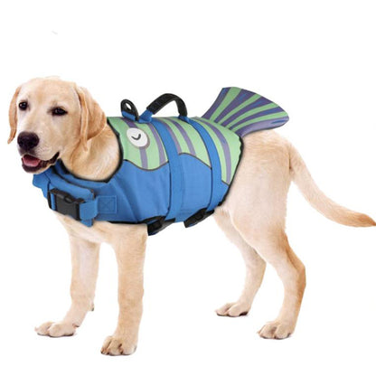 Pet Shark Swimsuit – Dog Life Jacket with Buoyancy & Safety Vest
