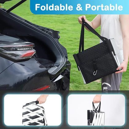 5-Step Folding Aluminum Dog Ramp, Non-Slip & Portable
