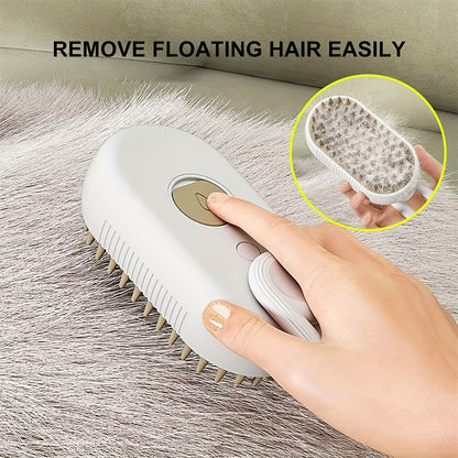 New 3-in-1 Pet Steam Brush, Grooming Comb for Cats & Dogs